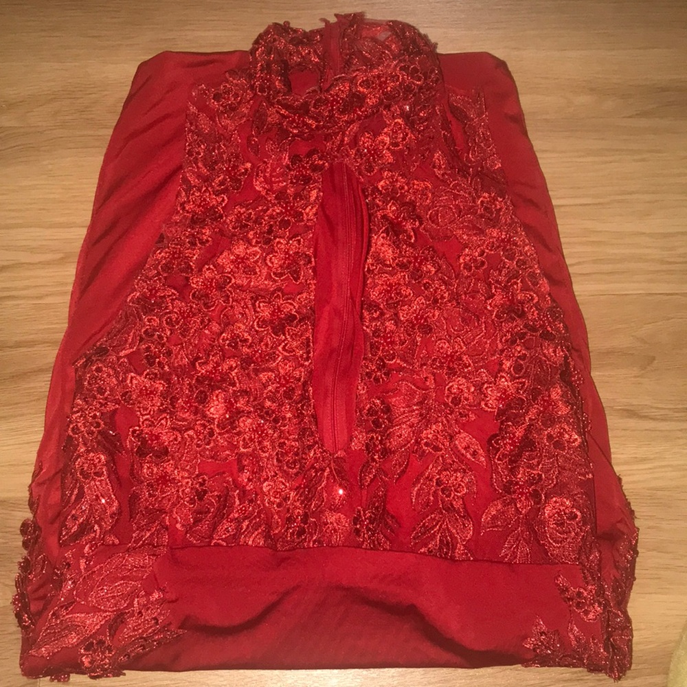 Custom made red dress